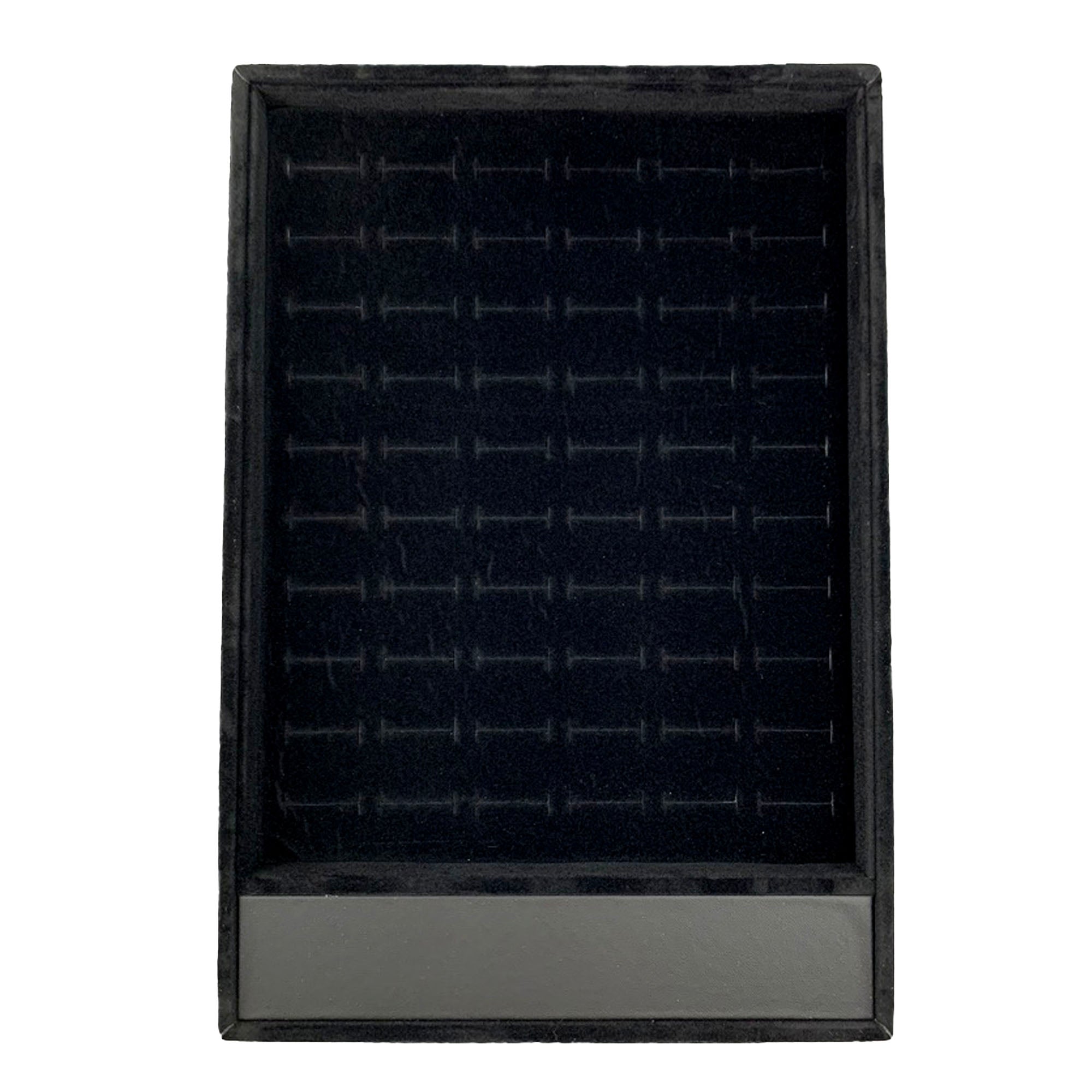 60 Slotted Black Ring Display Tray / DSP0001-0 Slotted Black Ring Display Tray - Ring Case for 24 Rings - Black