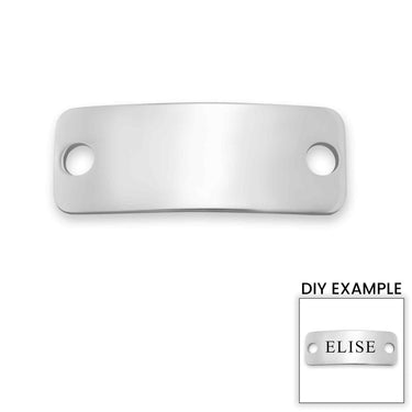 Blank Rectangle ID Stainless Steel Pendant