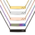 Cutout Wave Bar Stainless Steel Necklace / SBB00107