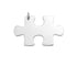 Polished Blank Horizontal Stainless Steel Puzzle Piece / SBB0028