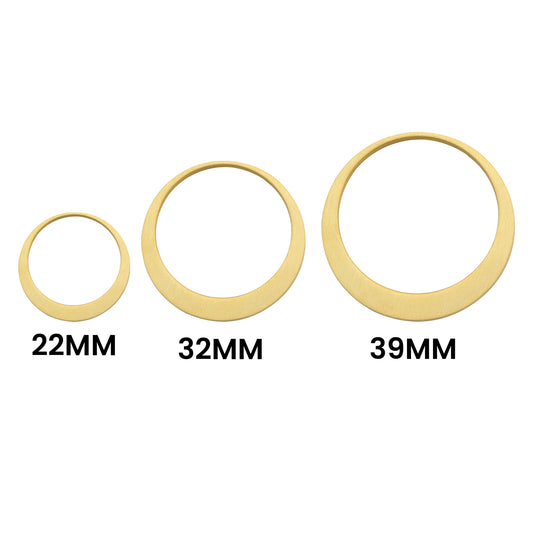 Gold Stainless Steel Off Set Washer Pendant / SBB0035