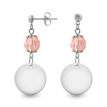 Boucles d'oreilles en pierre de naissance en acier inoxydable/SBB0062
