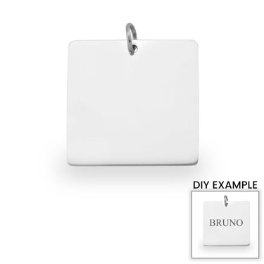 Encanto cuadrado en blanco de acero inoxidable/SBB0064