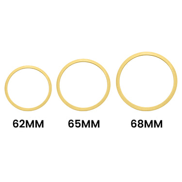 Rostfritt stål 18K Guld PVD -belagd blank Bangle Armband / SBB0078