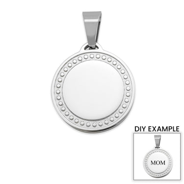 Pendre rond détaillé en acier inoxydable/SBB0096