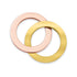 18K Gold PVD Coated And Rose Gold Stainless Steel Blank Interlinked Rings / SBB0193