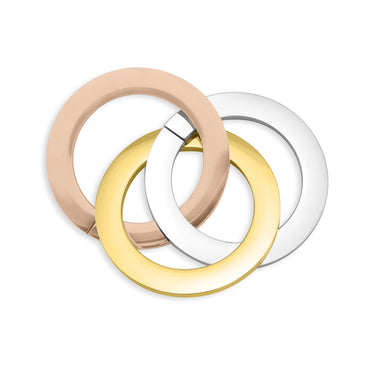 18K Gold PVD beschichtet, Roségold und Edelstahl miteinander miteinander miteinander verbunden/sbb0195