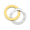 18K Gold PVD Coated And Stainless Steel Blank Interlinked Rings / SBB0196