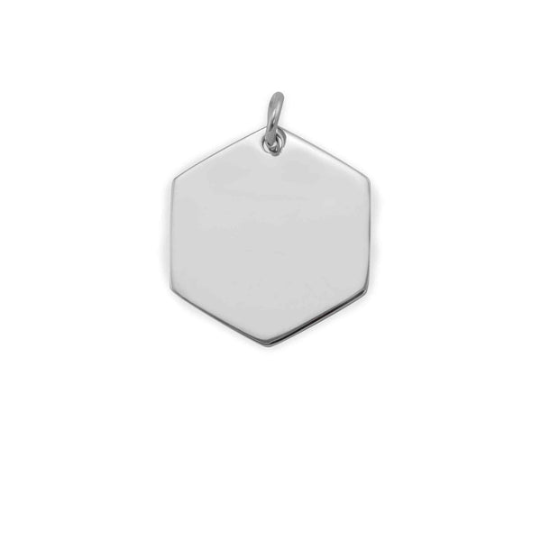 Stainless Steel Blank Hexagon Pendant / SBB0238