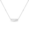 18K PVD Coated Stainless Steel Blank Horizontal Mini Bar Necklace / SBB0267