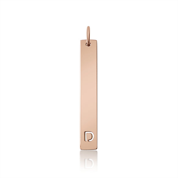18K PVD Coated Stainless Steel Cutout Initial Pendant / SBB0284