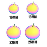 Stamping/ Engraving Rainbow Blank Stainless Steel Round Pendant