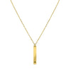 18K PVD Coated Wave Cutout Vertical Stainless Steel Bar Necklace / SBB0298