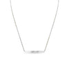 Square 4 Sided Horizontal Bar Polished Stainless Steel Necklace / SBB0301