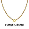 Semi Precious Natural Stone Charm Keeper Necklace / SBB0305