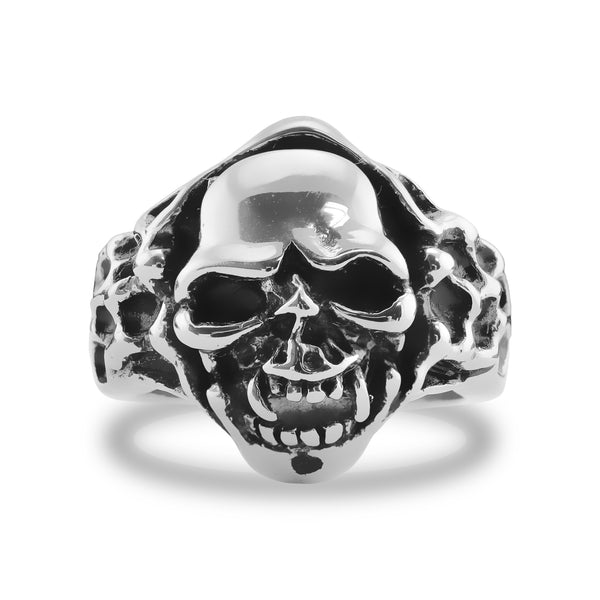 Polished Skull Stainless Steel Ring / SCR2051