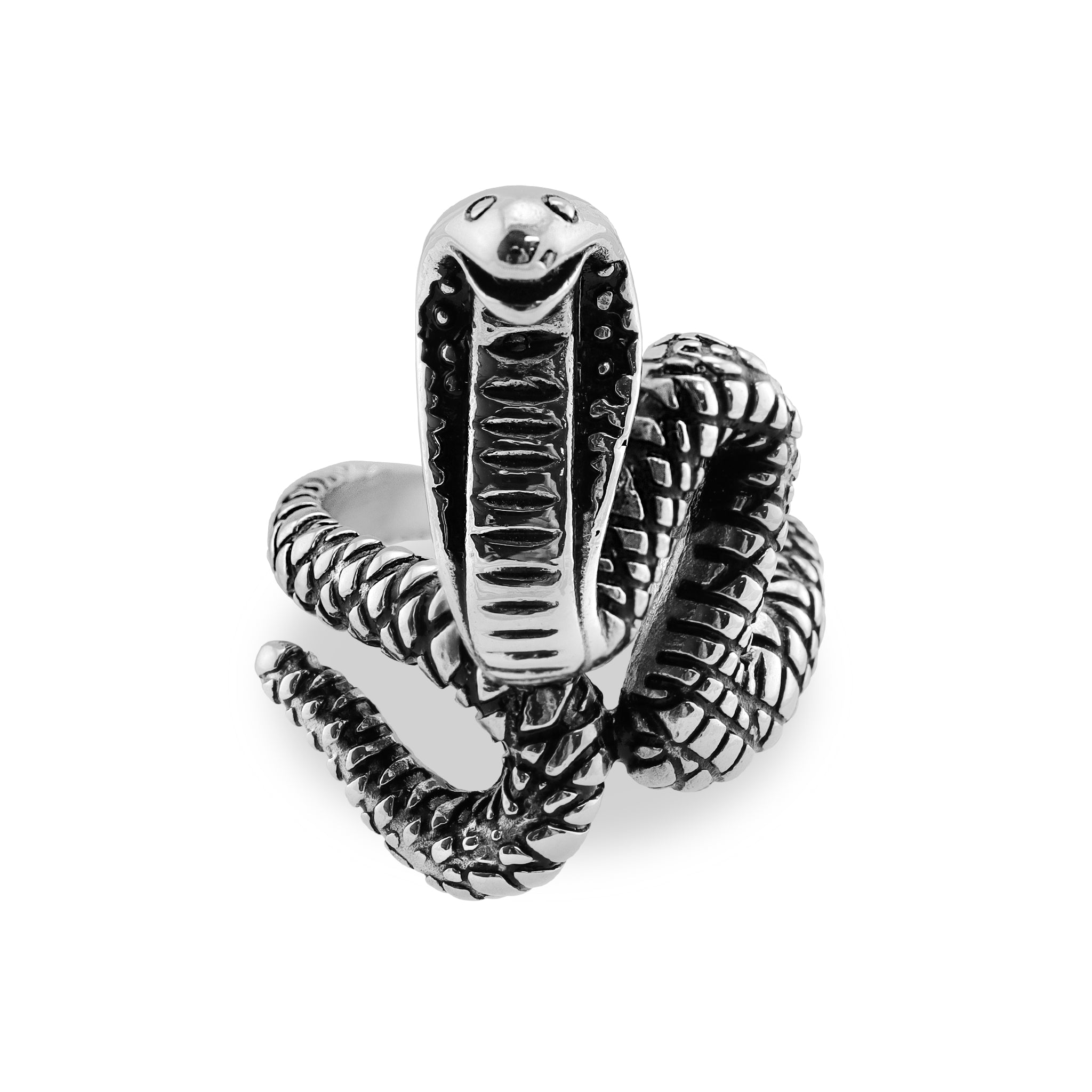 Detailed Cobra Stainless Steel Polished Ring / SCR3028