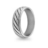 Stainless Steel Grooved Pattern Spinner Center Ring / SRJ2143