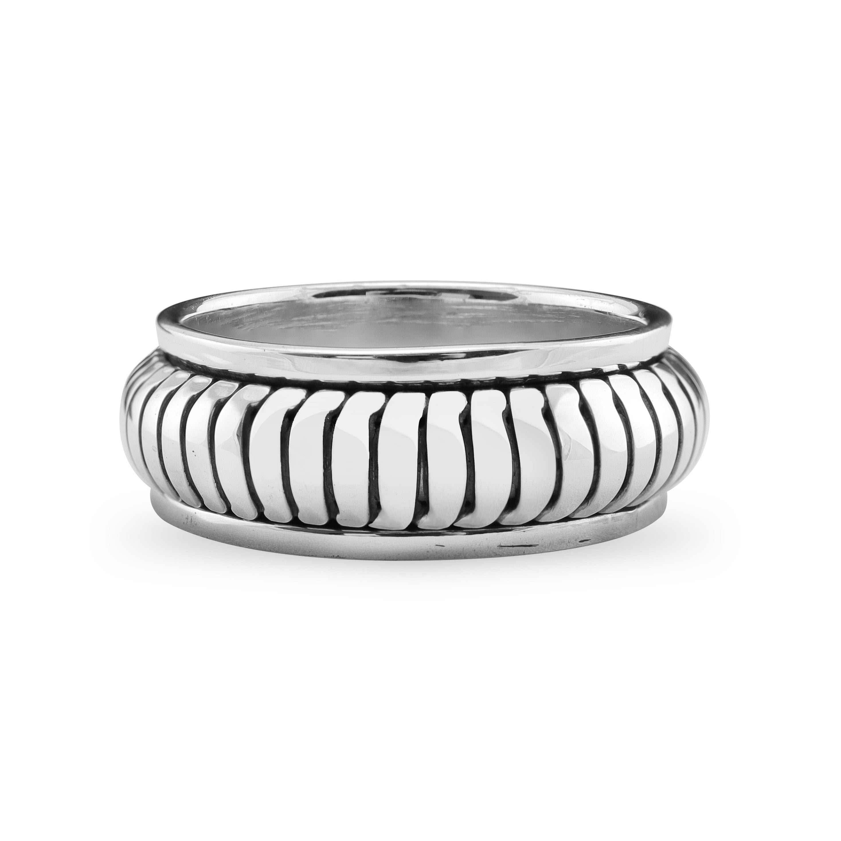 Sterling Silver Banded Spinner Ring / SSR0052
