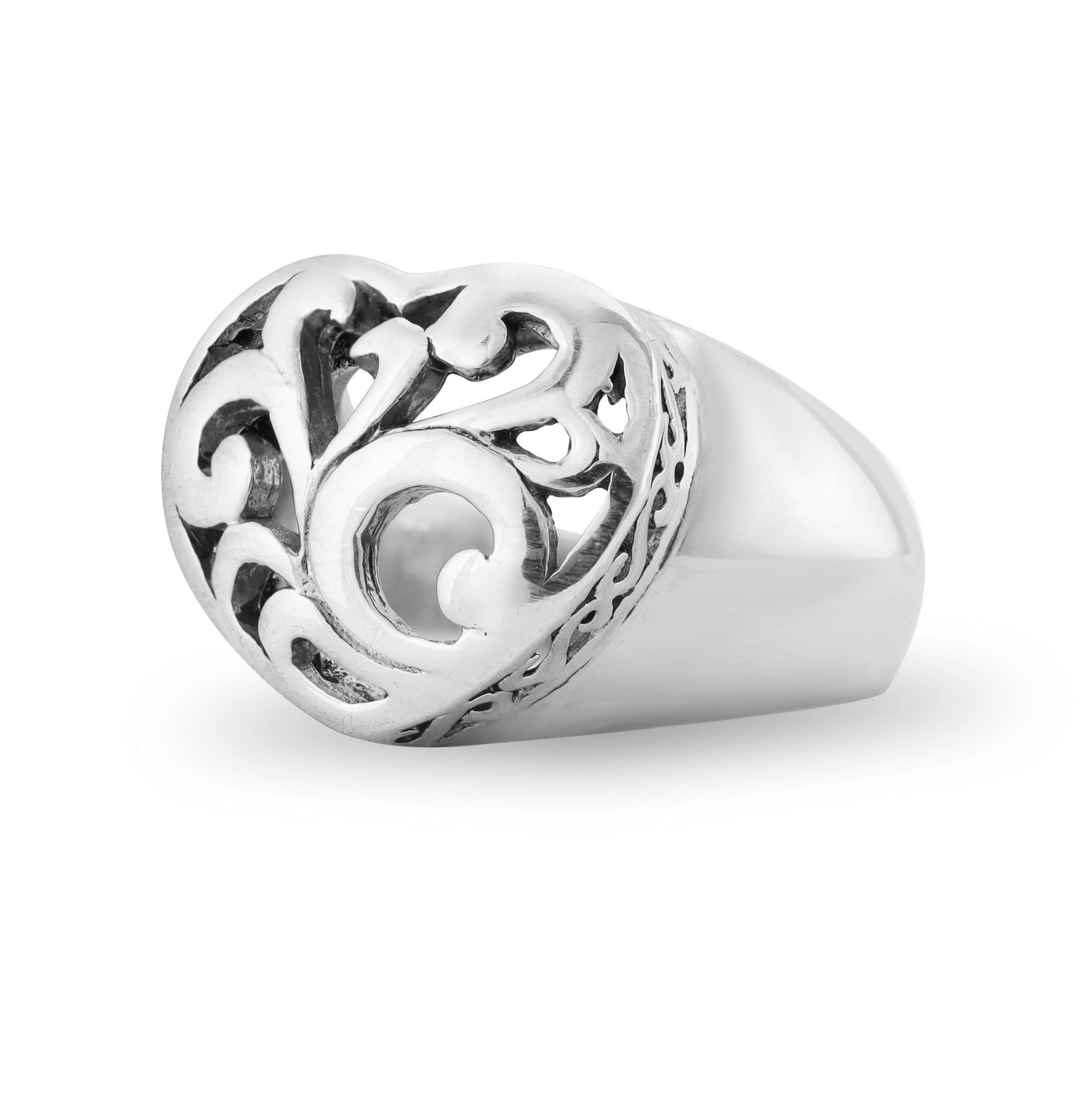 Sterling Silver Heart Design Ring / SSR0159