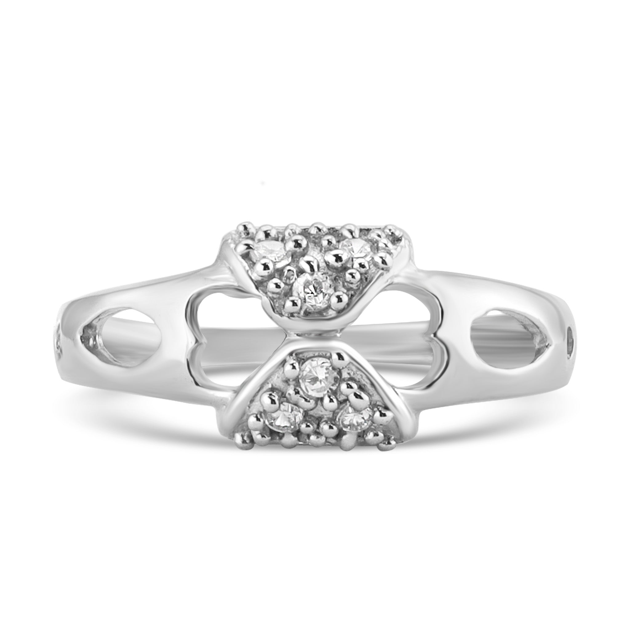 Sterling Silver CZ Bow Ring / SSR0180