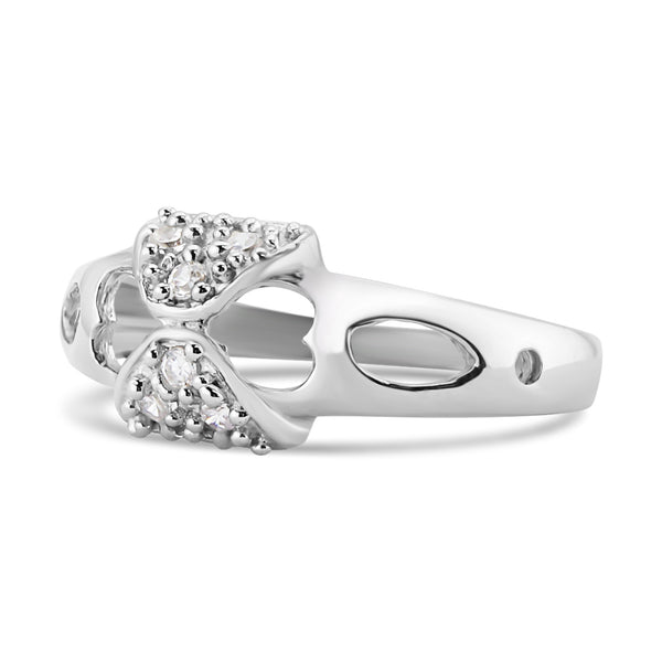 Sterling Silver CZ Bow Ring / SSR0180