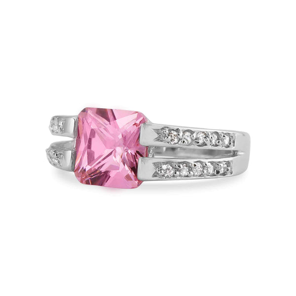 Sterling Silver Pink CZ Ring / SSR0181