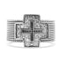 Sterling Silver Mesh With CZ Accent Ring / SSR0188