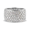 Sterling Silver Wide Band CZ Ring / SSR0194