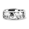 Sterling Silver Elephant Band Ring / SSR0214
