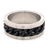 Wholesale Stainless Steel Chain Biker Band Ring / SSS106-stainless steel mens jewelry- jewelry stainless steel- stainless steel jewelry made in china- wholesale stainless steel jewelry- does stainless steel jewelry tarnish