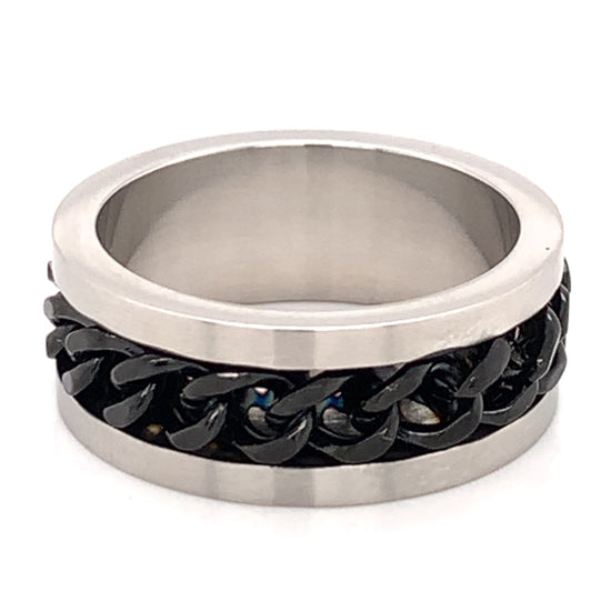 Wholesale Stainless Steel Chain Biker Band Ring / SSS106-stainless steel mens jewelry- jewelry stainless steel- stainless steel jewelry made in china- wholesale stainless steel jewelry- does stainless steel jewelry tarnish
