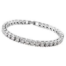 White Gold Over Brass Clear CZ Fashion Bracelet / FBL0001-does stainless steel jewelry tarnish- stainless steel jewelry good- stainless steel jewelry cleaner- gold stainless steel jewelry- stainless steel jewelries