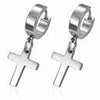 Dangling Cross Stainless Steel Earrings / ERJ0032-stainless steel good for jewelry- stainless steel jewelry for women- womens stainless steel jewelry- stainless steel cleaner for jewelry- stainless steel jewelry wire
