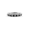Black & Clear CZ Center Highly Polished Stainless Steel Cubic Ring / ZRJ9006